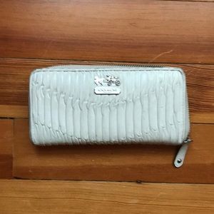 White leather Coach Wallet